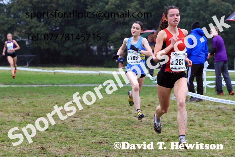 Junior Womens 2023 National Cross Country Relays, Berry Hill Park, Mansfield.  Photo: David T. Hewitson/Sports for All Pics